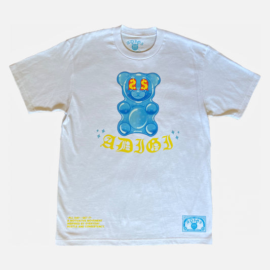 BLUE GUMMY BEAR - WHITE (T-SHIRT)