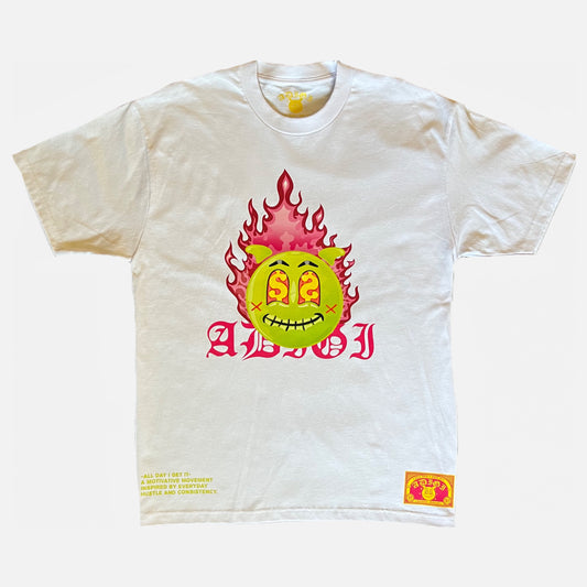 FLAMING GRIMMY - WHITE (T-SHIRT)